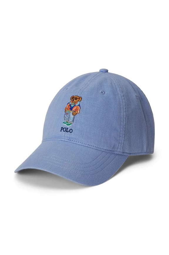 Polo Ralph Lauren Kapa sa šiltom za muškarce lanena plava 710B14599