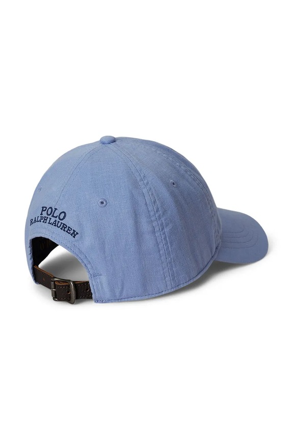 Polo Ralph Lauren Kapa sa šiltom za muškarce lanena 710B14599 plava SS26