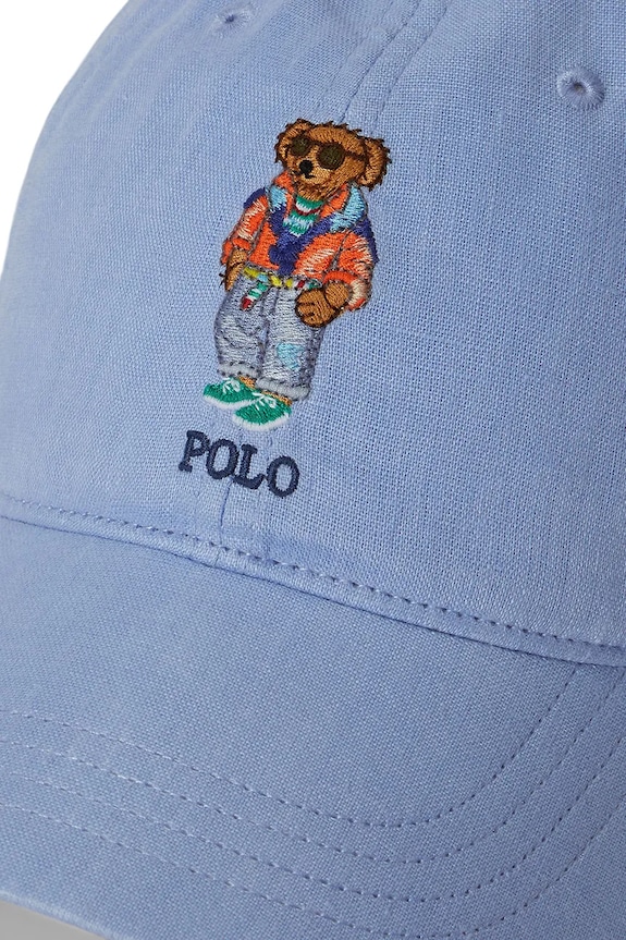 Dodaci Polo Ralph Lauren Kapa sa šiltom za muškarce lanena 710B14599 plava