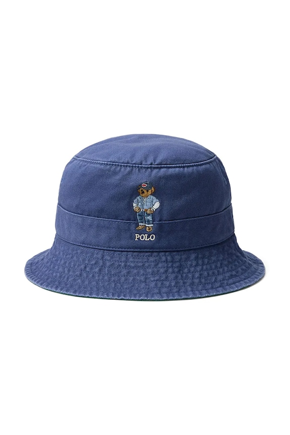 Βαμβακερό καπέλο Polo Ralph Lauren απλικέ σκούρο μπλε 710A13282