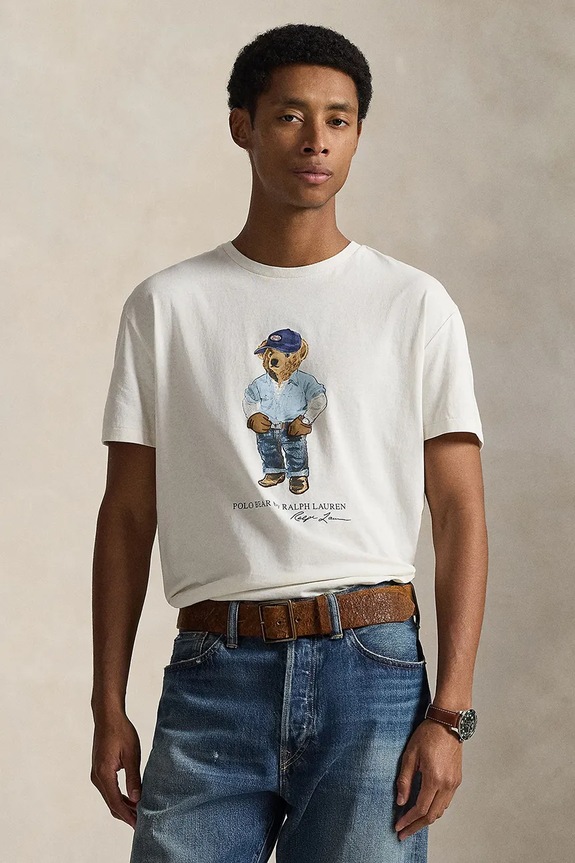 Polo Ralph Lauren majica za muškarce od pamuka mornarsko plava 710B14615