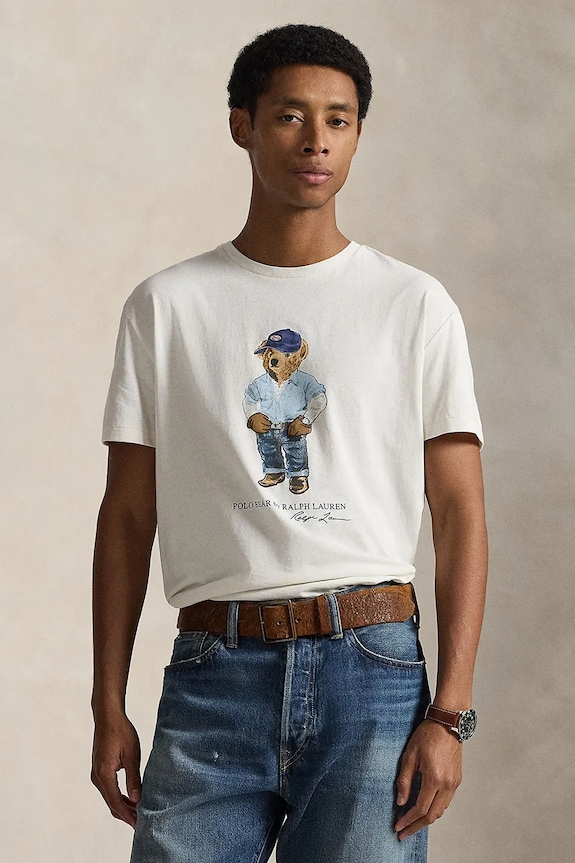 Polo Ralph Lauren majica za muškarce od pamuka mornarsko plava 710B14615