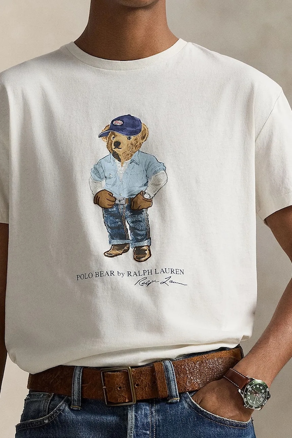 Polo Ralph Lauren majica za muškarce od pamuka mornarsko plava 710B14615