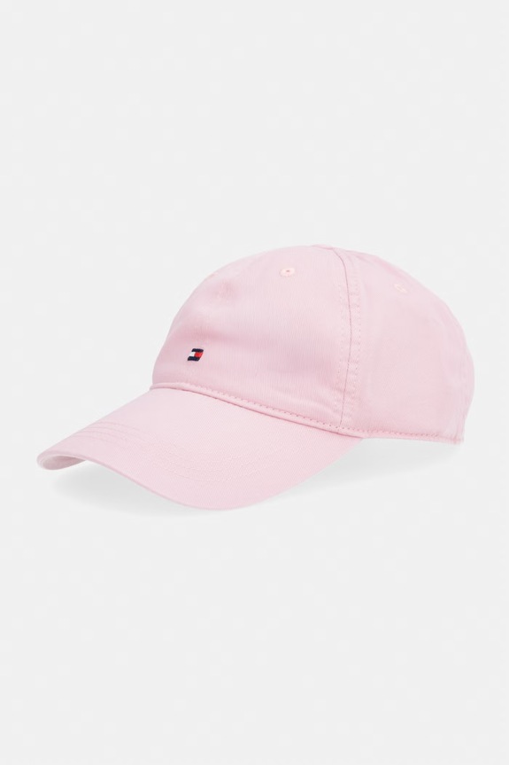 Tommy Hilfiger шапка с козирка мъжка от памук розов AM0AM14099