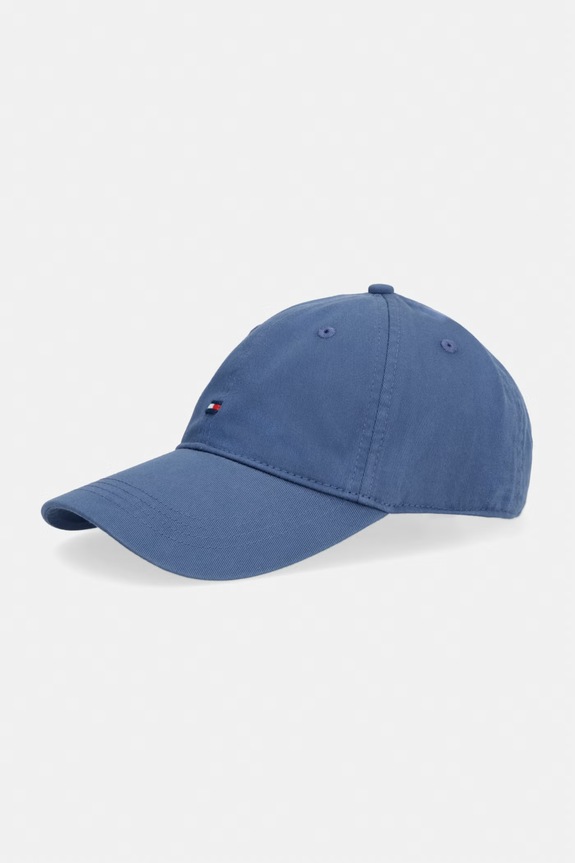 Tommy Hilfiger czapka z daszkiem męska bawełniana niebieski AM0AM14099