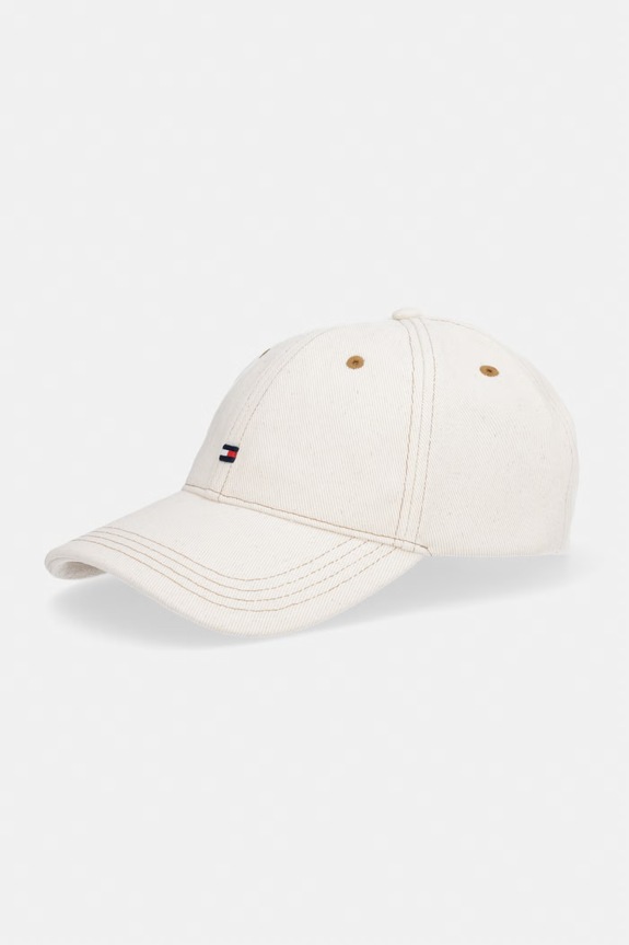 Tommy Hilfiger czapka z daszkiem męska bawełniana beżowy AM0AM14102