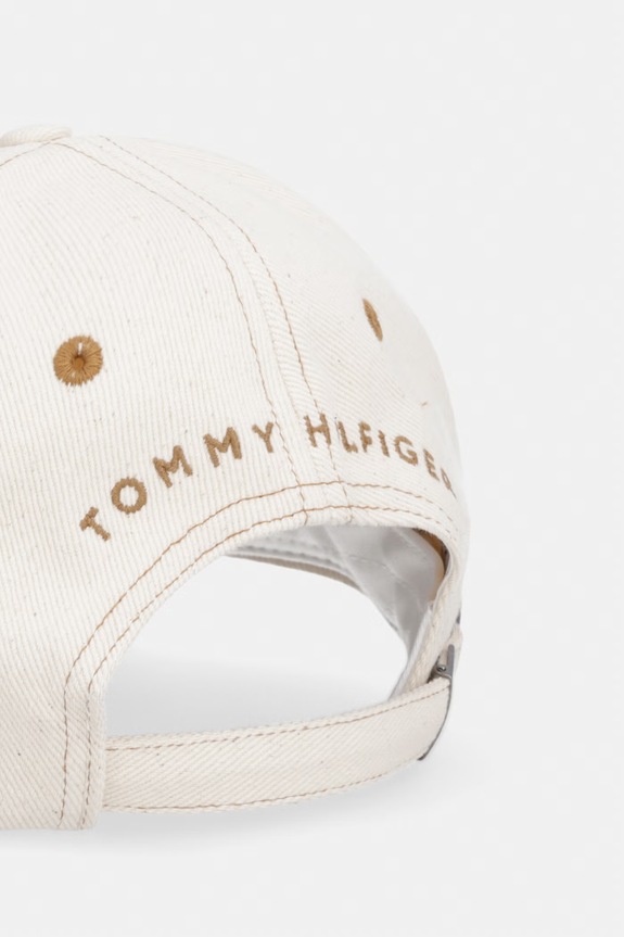 Akcesoria Tommy Hilfiger czapka z daszkiem męska bawełniana AM0AM14102 beżowy