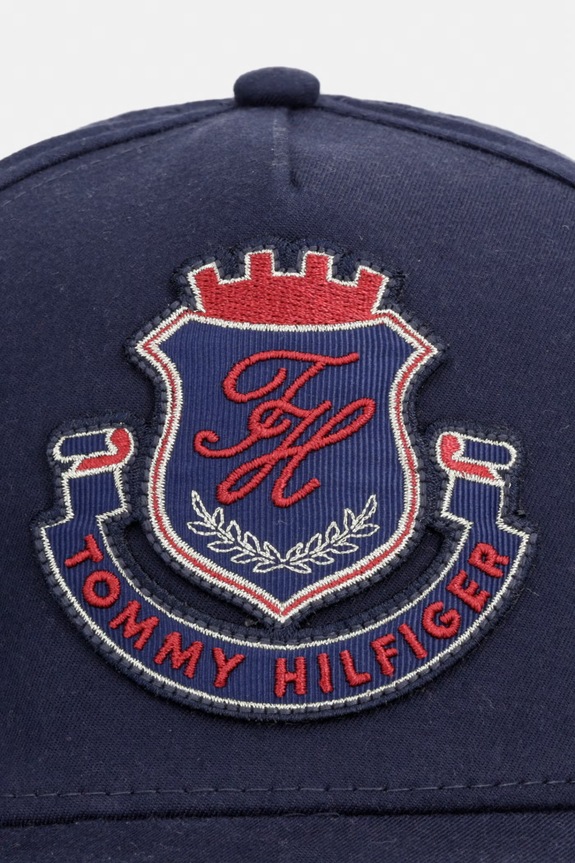 Tommy Hilfiger czapka z daszkiem męska bawełniana AM0AM14104 granatowy SS26