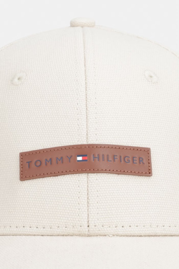 Tommy Hilfiger czapka z daszkiem męska bawełniana AM0AM14119 beżowy SS26