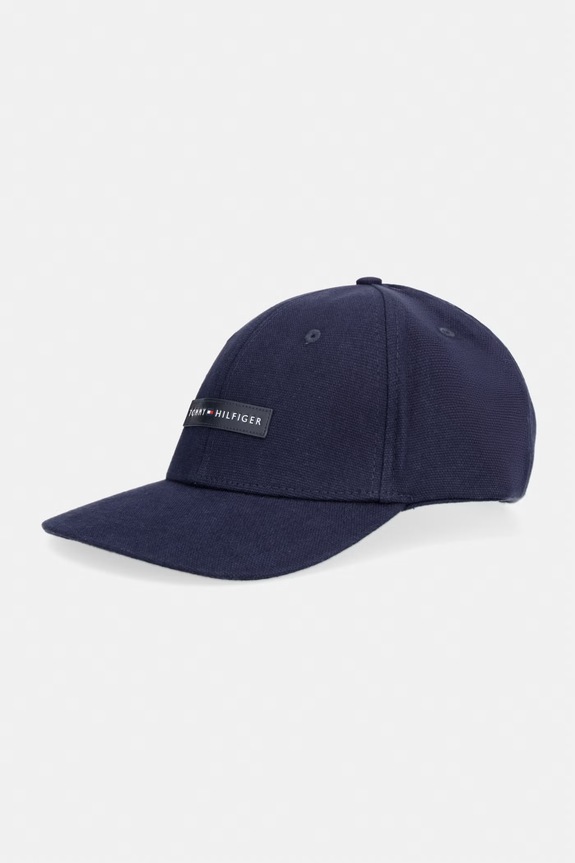 Tommy Hilfiger czapka z daszkiem męska bawełniana granatowy AM0AM14119