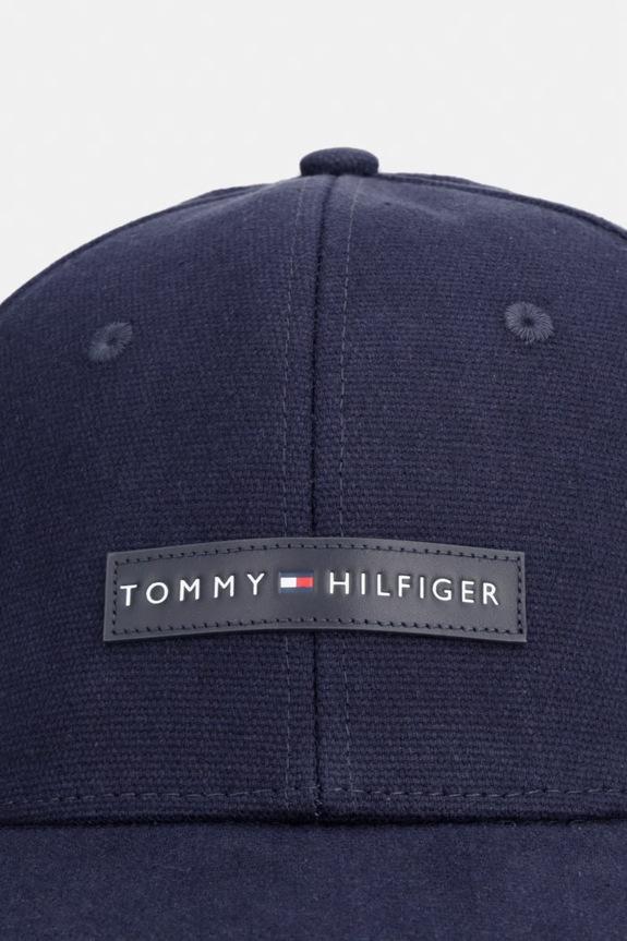 Tommy Hilfiger czapka z daszkiem męska bawełniana AM0AM14119 granatowy SS26