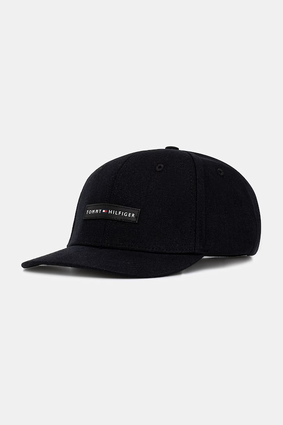 Tommy Hilfiger czapka z daszkiem męska bawełniana czarny AM0AM14119