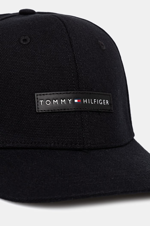 Tommy Hilfiger czapka z daszkiem męska bawełniana AM0AM14119 czarny SS26