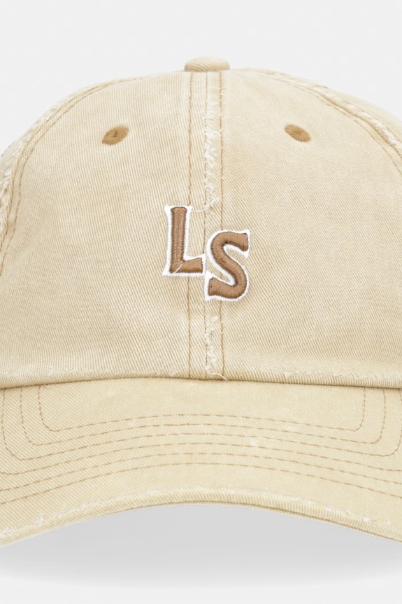 Levi's czapka z daszkiem bawełniana LS MONOGRAM 004BS.0006 beżowy SS26