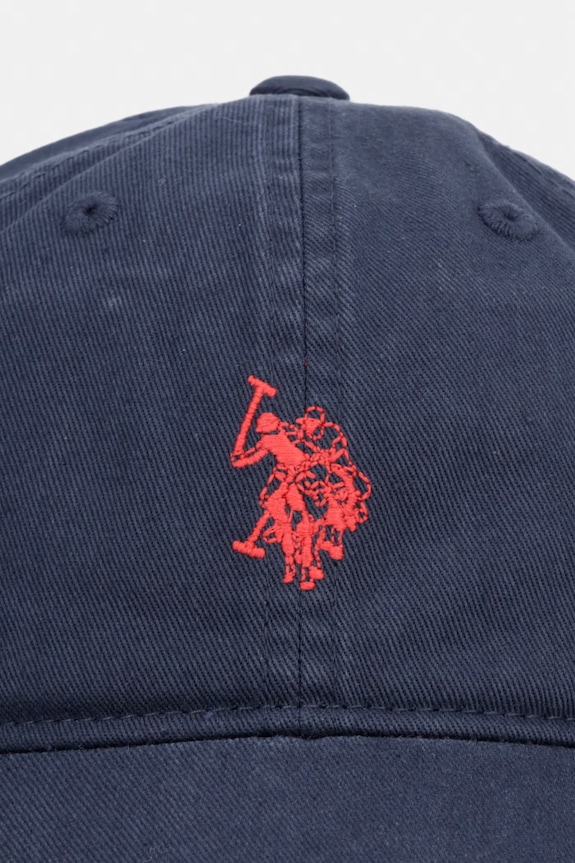 U.S. Polo Assn. șapcă pentru bărbați din bumbac OUTLINE DHM WASHED CASUAL MUP3426 bleumarin SS26