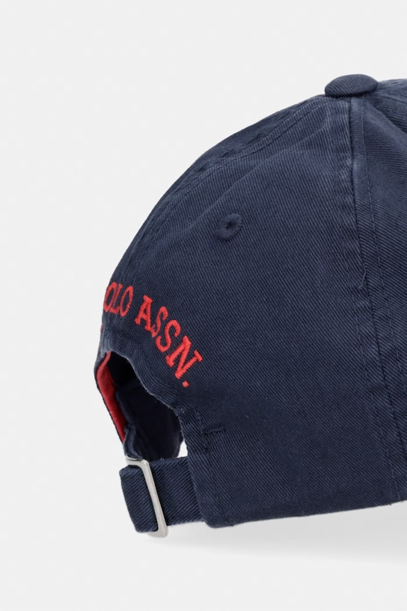 Accesorii U.S. Polo Assn. șapcă pentru bărbați din bumbac OUTLINE DHM WASHED CASUAL MUP3426 bleumarin