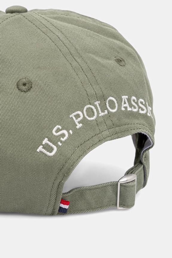 Accesorii U.S. Polo Assn. Șapcă pentru bărbați din bumbac OUTLINE DHM WASHED CASUAL MUP3426 verde
