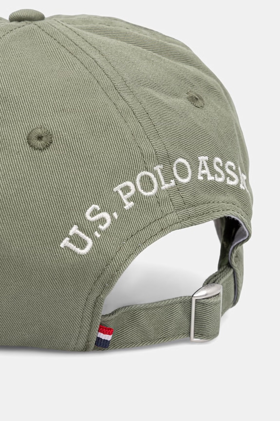 Accesorii U.S. Polo Assn. Șapcă pentru bărbați din bumbac OUTLINE DHM WASHED CASUAL MUP3426 verde