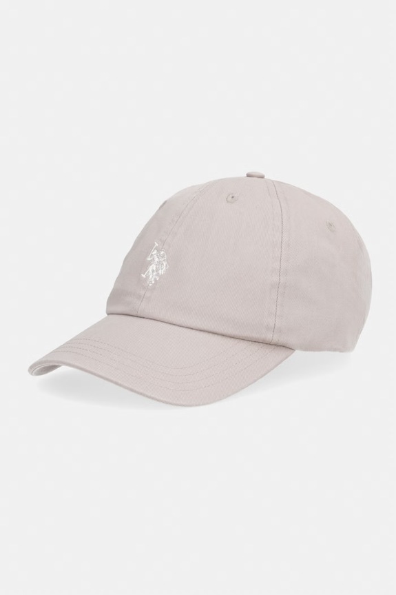 U.S. Polo Assn. șapcă pentru bărbați de bumbac OUTLINE DHM WASHED CASUAL bumbac maro MUP3426