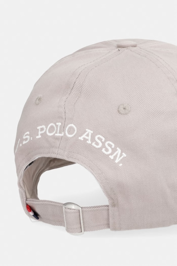 Accesorii U.S. Polo Assn. șapcă pentru bărbați de bumbac OUTLINE DHM WASHED CASUAL MUP3426 maro