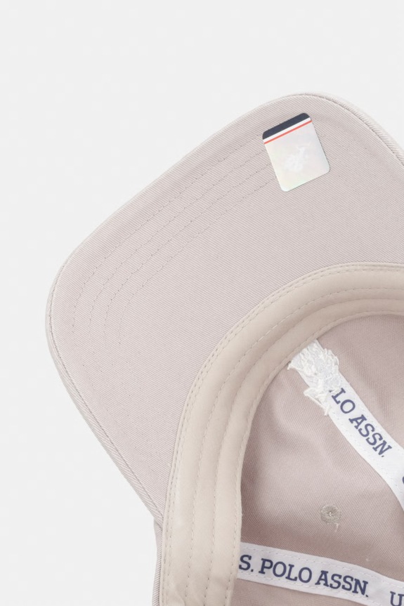 U.S. Polo Assn. șapcă pentru bărbați de bumbac OUTLINE DHM WASHED CASUAL maro MUP3426