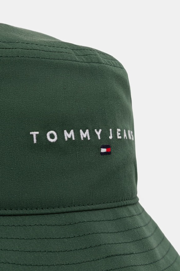Tommy Jeans bucket hat męski bawełniany AM0AM14201 zielony SS26