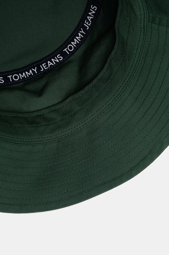 Tommy Jeans bucket hat męski bawełniany zielony AM0AM14201