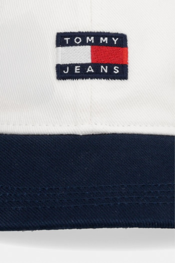 Tommy Jeans czapka z daszkiem męska bawełniana AM0AM14266 biały SS26