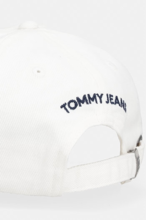 Akcesoria Tommy Jeans czapka z daszkiem męska bawełniana AM0AM14266 biały