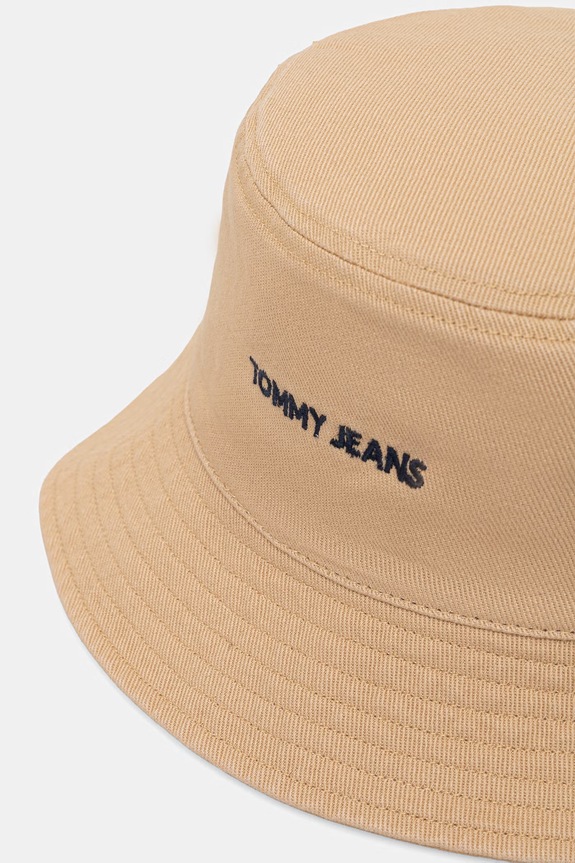 Akcesoria Tommy Jeans bucket hat męski bawełniany AM0AM14267 beżowy