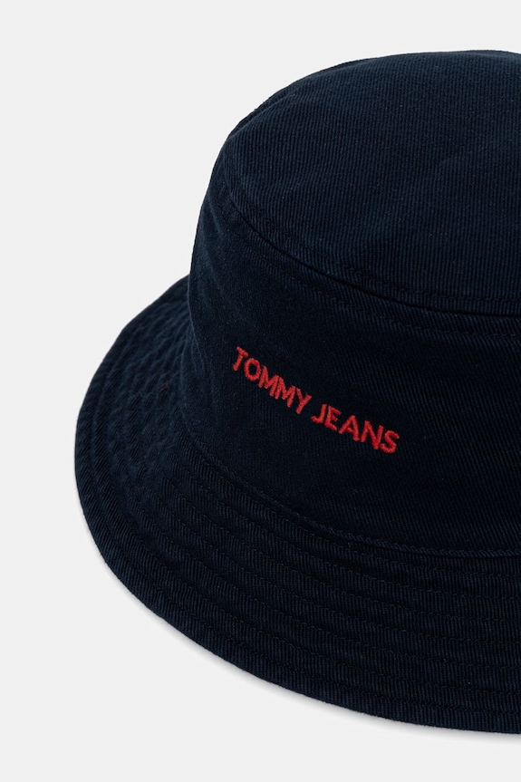 Akcesoria Tommy Jeans bucket hat męski bawełniany AM0AM14267 granatowy