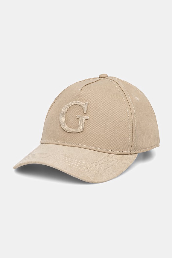 Guess cappello da baseball da uomo in cotone beige AM9613.POL01