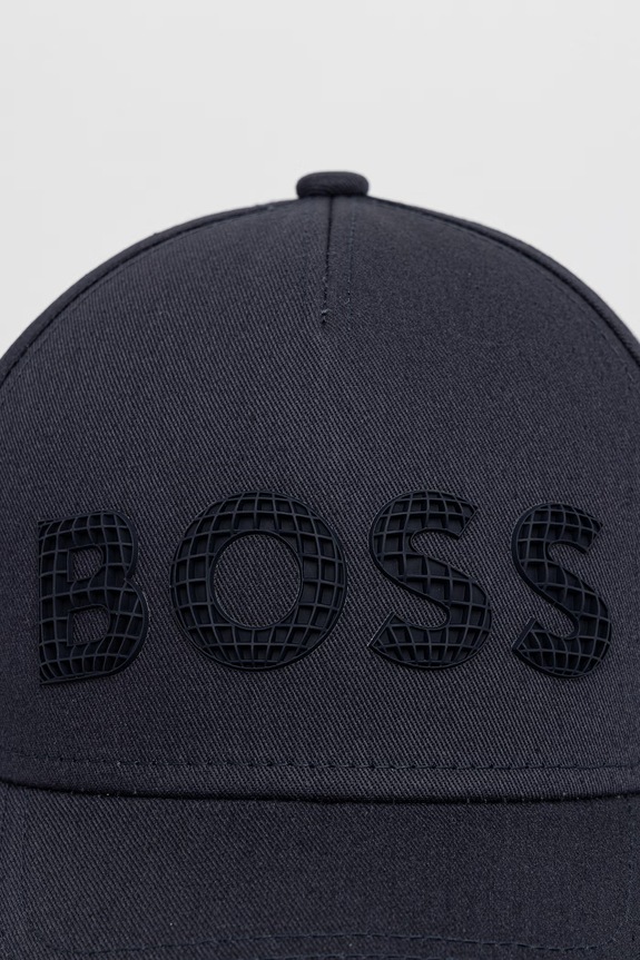BOSS Green čiapka so šiltom pánska bavlnená Golf 50560379 tmavomodrá SS26