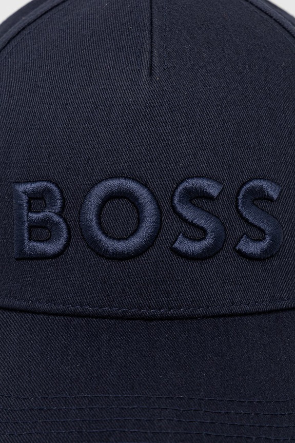 BOSS czapka z daszkiem bawełniana Boss 50556418 granatowy SS26
