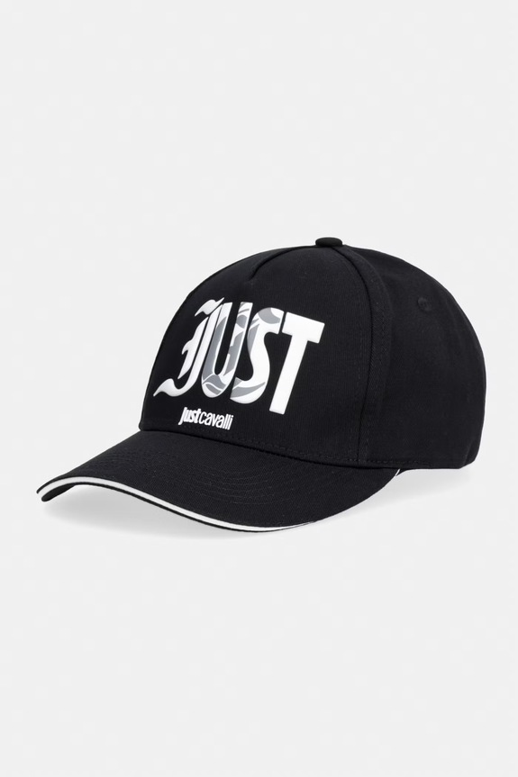 Just Cavalli șapcă baseball pentru bărbați, din bumbac negru 80QAZK80.ZG318