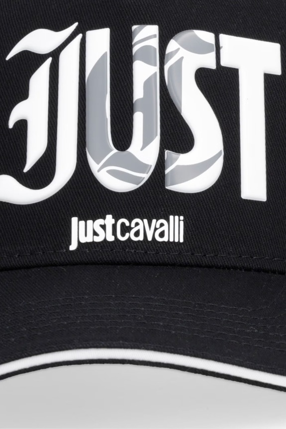Just Cavalli șapcă baseball pentru bărbați, din bumbac 80QAZK80.ZG318 negru SS26