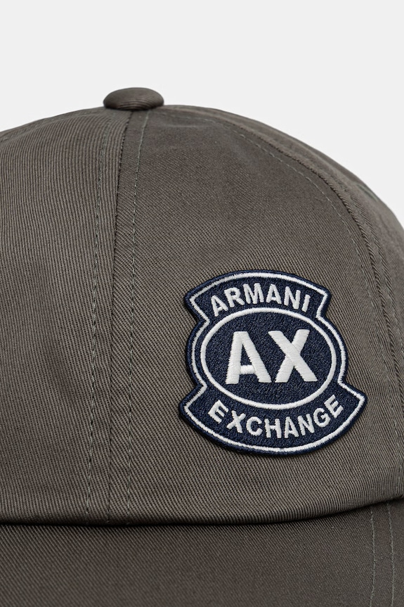 Armani Exchange bejzbalová čiapka pánska bavlnená XM002538.AF15502 zelená SS26