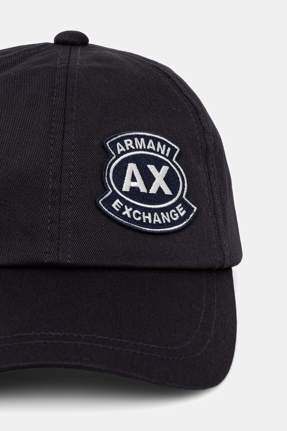 Armani Exchange czapka baseballowa męska bawełniana XM002538.AF15502 czarny SS26