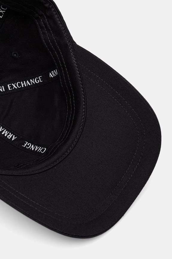 Armani Exchange czapka baseballowa męska bawełniana czarny XM002538.AF15502