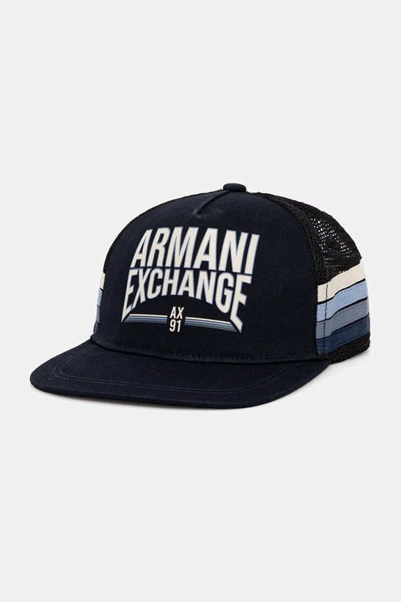 Armani Exchange șapcă snapback pentru bărbați bleumarin XM002542.AF15502