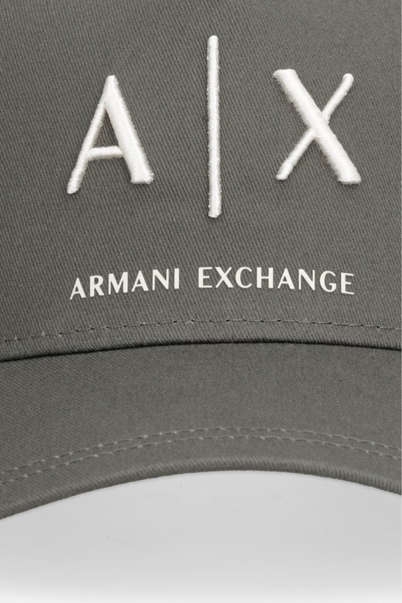 Armani Exchange czapka z daszkiem męska bawełniana XM002696.AF15502 zielony SS26