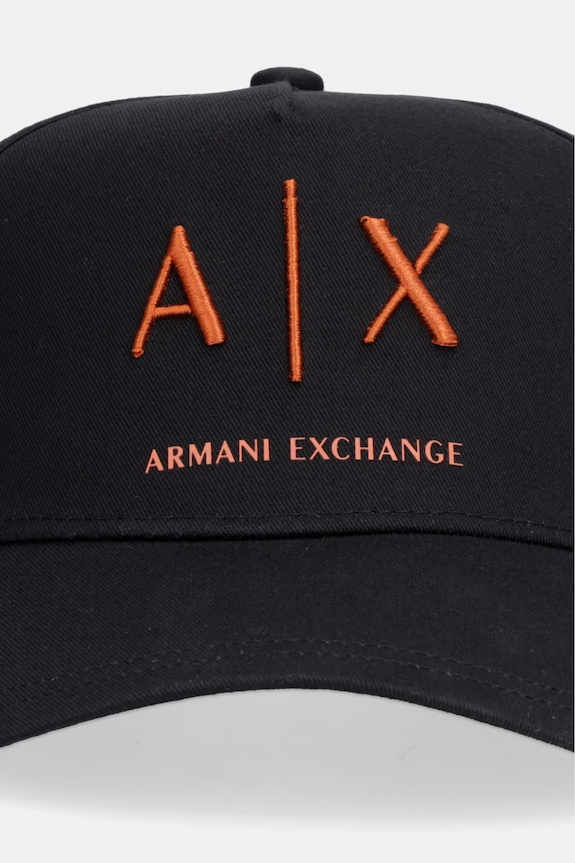 Armani Exchange czapka bejsbolówka męska bawełniana XM002696.AF15502 czarny SS26