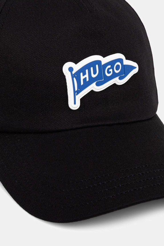 HUGO Blue siltes sapka férfi pamut Jinko-Flag 50562321 fekete SS26