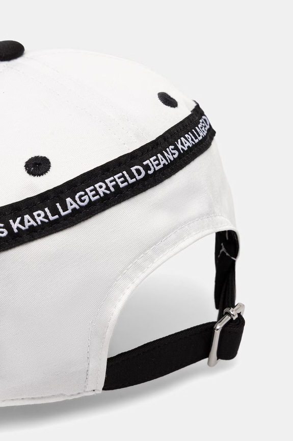 Akcesoria Karl Lagerfeld Jeans czapka z daszkiem męska A2M33028 biały