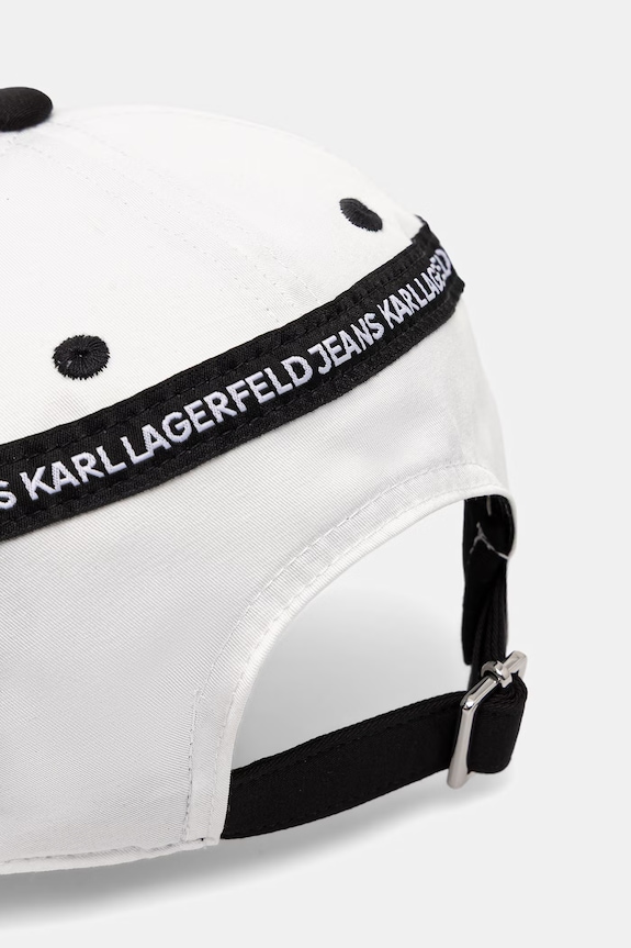 Akcesoria Karl Lagerfeld Jeans czapka z daszkiem męska A2M33028 biały
