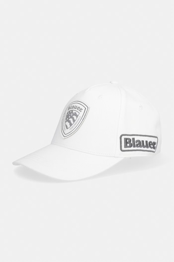 Blauer czapka z daszkiem bawełniana KNIGHT aplikacja biały BLUA04463