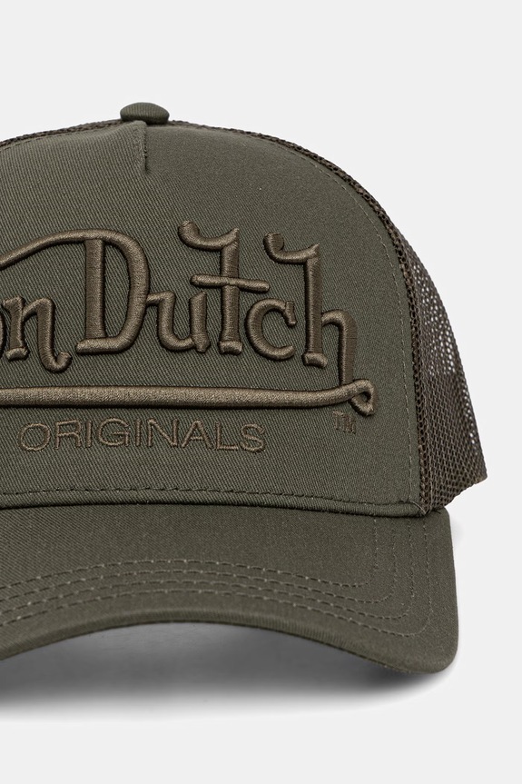 Von Dutch čiapka so šiltom pánska bavlnená VD.1.CB.EMB zelená SS26