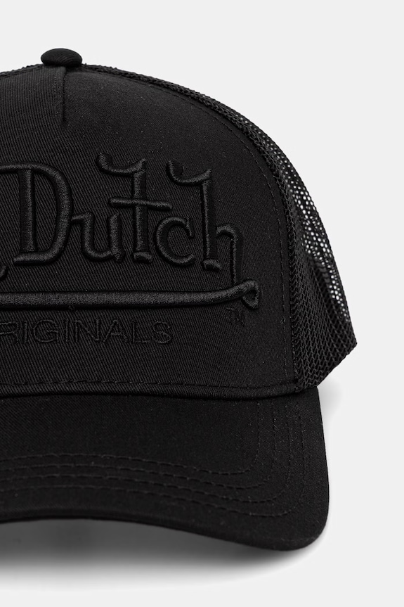 Von Dutch čiapka so šiltom pánska bavlnená VD.1.CB.EMB čierna SS26