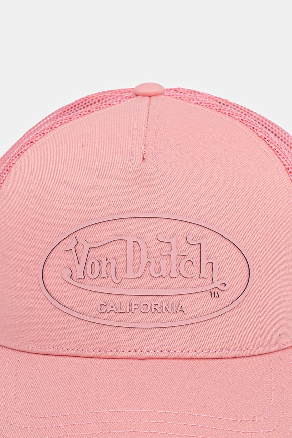 Von Dutch čiapka so šiltom pánska bavlnená VD.1.CB.LOG ružová SS26