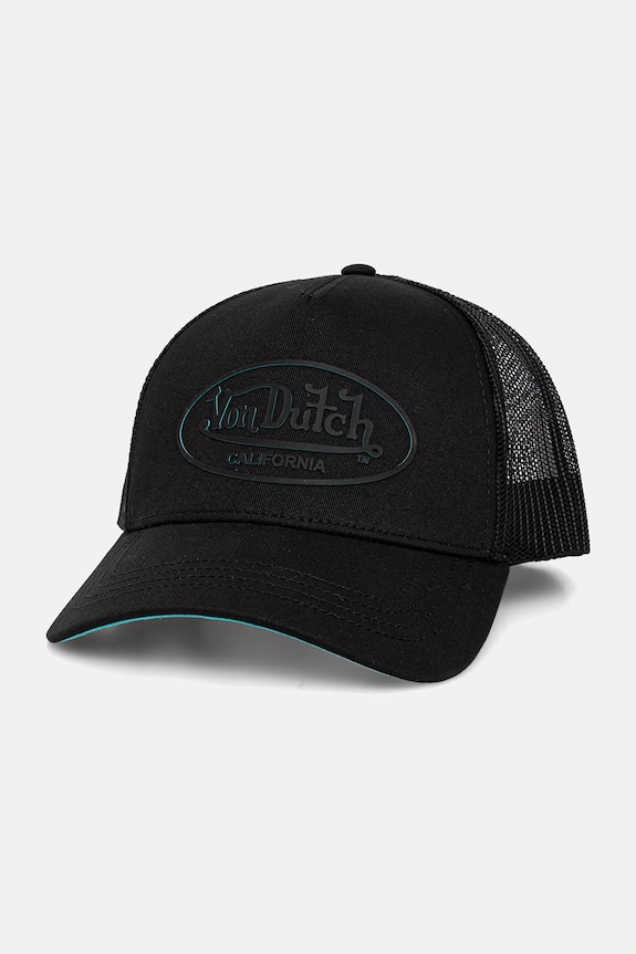 Von Dutch șapcă pentru bărbați din bumbac negru VD.1.CB.LOG